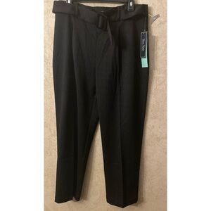 New York Clothing Company Belted Black Pants